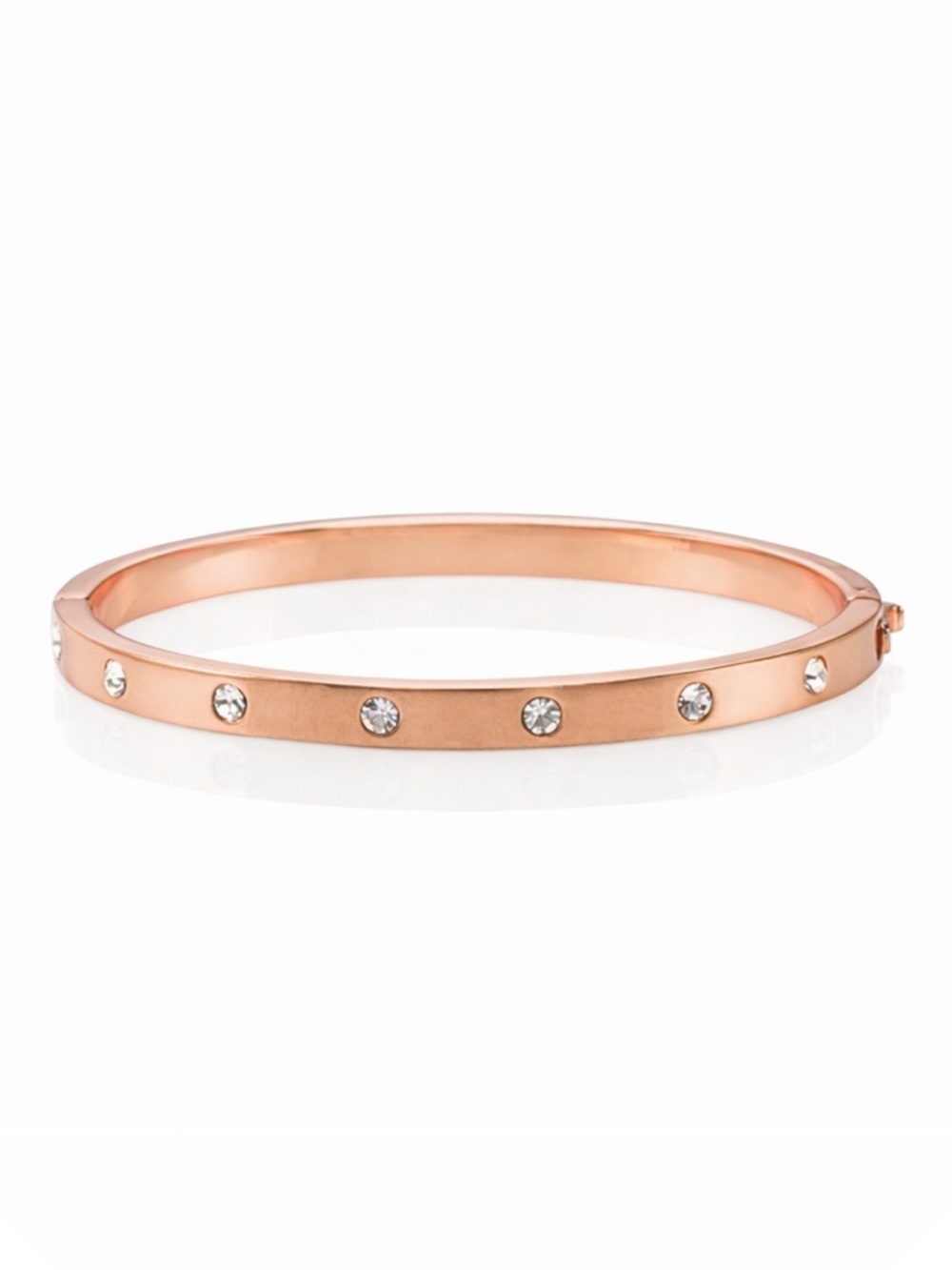 kate spade Rose Gold-Tone Crystal Accent Bangle